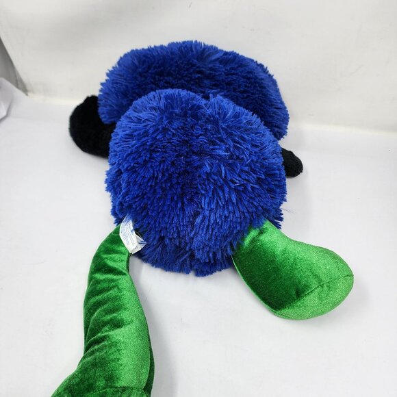 Build A Bear16" Blue Monster Plush Toy Furry Stuffed Animal Green Feet - Picture 4 of 5